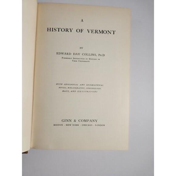 History of Vermont - Edward Collins - 1916 Revised Edition HC - Picture 7 of 9